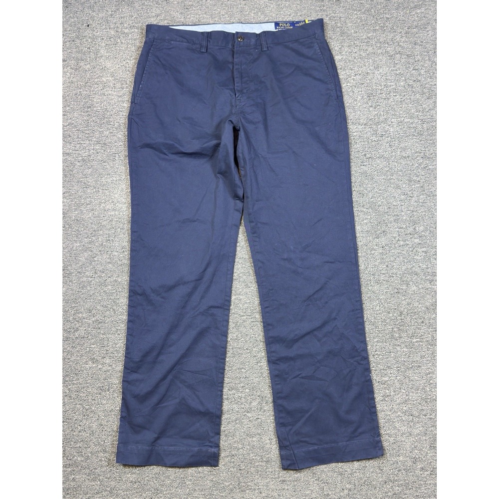 Polo Ralph Lauren Men's Stretch Straight Fit Chino Pants Size 34x32 Navy Classic